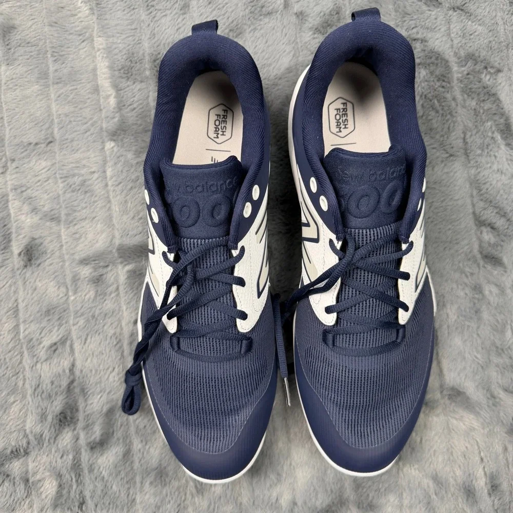 New Balance 3000v6 TPU Molded Baseball Cleats Navy White PL3000N6 Mens 14